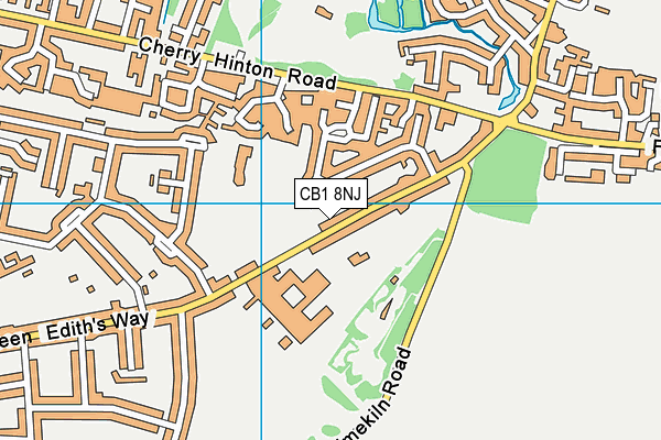 CB1 8NJ map - OS VectorMap District (Ordnance Survey)