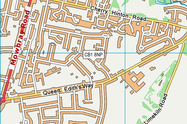 CB1 8NP map - OS VectorMap District (Ordnance Survey)