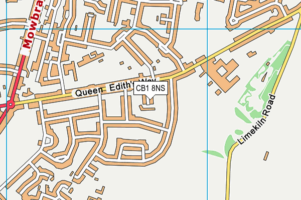 CB1 8NS map - OS VectorMap District (Ordnance Survey)