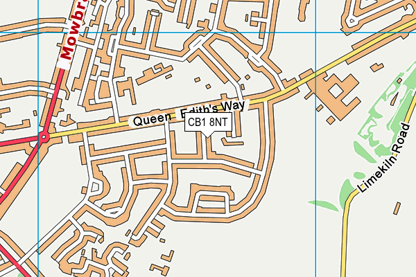 CB1 8NT map - OS VectorMap District (Ordnance Survey)