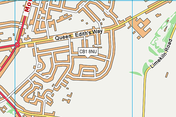 CB1 8NU map - OS VectorMap District (Ordnance Survey)