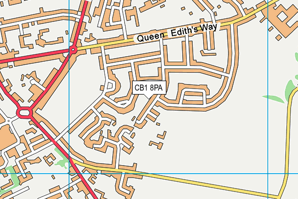 CB1 8PA map - OS VectorMap District (Ordnance Survey)