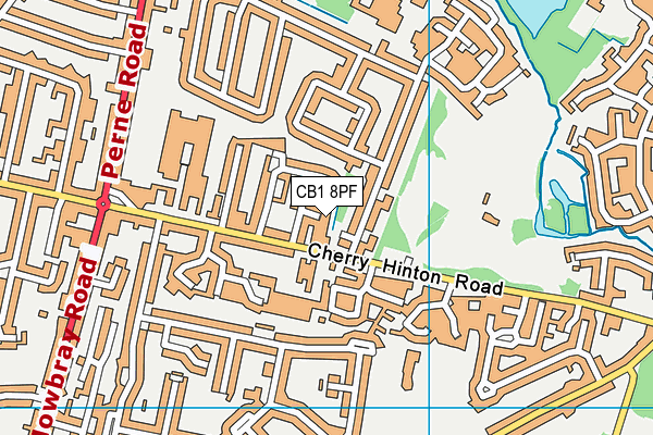 CB1 8PF map - OS VectorMap District (Ordnance Survey)