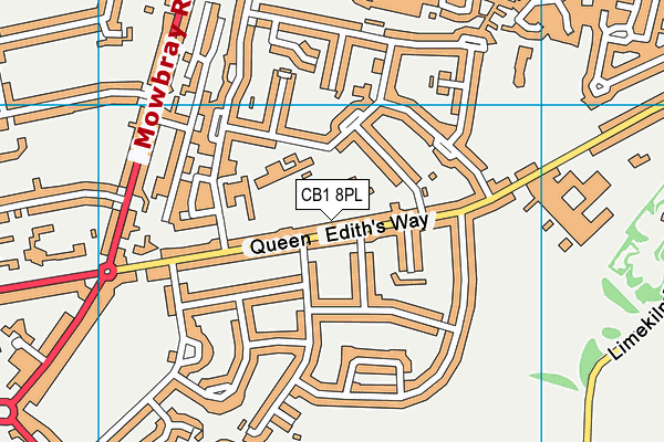 CB1 8PL map - OS VectorMap District (Ordnance Survey)