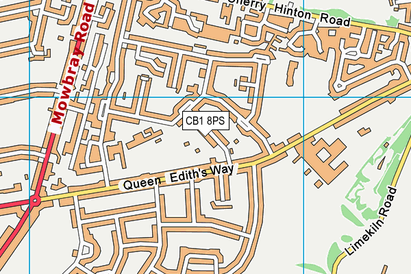 CB1 8PS map - OS VectorMap District (Ordnance Survey)
