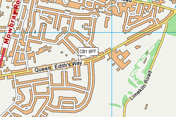 CB1 8PT map - OS VectorMap District (Ordnance Survey)