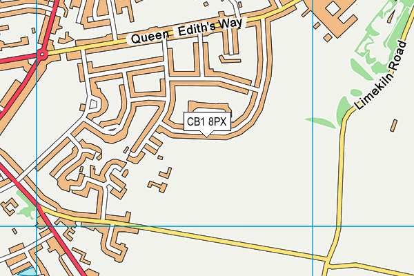 CB1 8PX map - OS VectorMap District (Ordnance Survey)