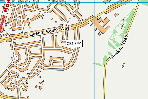 CB1 8PY map - OS VectorMap District (Ordnance Survey)