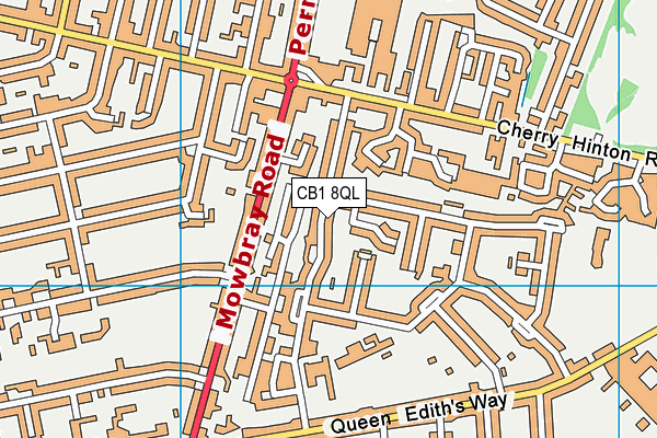 CB1 8QL map - OS VectorMap District (Ordnance Survey)