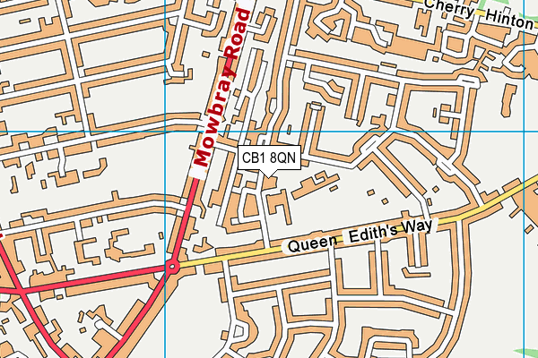 CB1 8QN map - OS VectorMap District (Ordnance Survey)