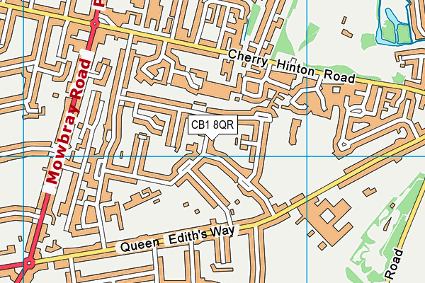 CB1 8QR map - OS VectorMap District (Ordnance Survey)