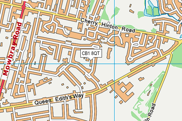 CB1 8QT map - OS VectorMap District (Ordnance Survey)