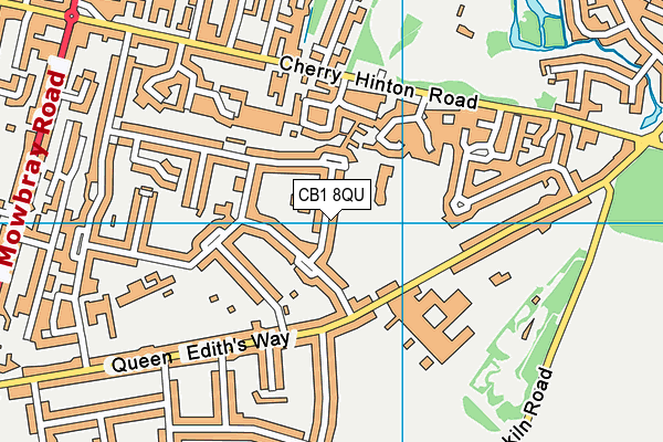 CB1 8QU map - OS VectorMap District (Ordnance Survey)