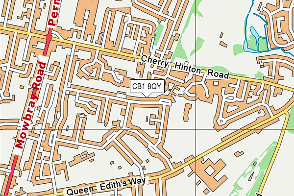 Queen Emma Primary School map (CB1 8QY) - OS VectorMap District (Ordnance Survey)