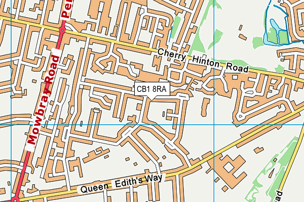 CB1 8RA map - OS VectorMap District (Ordnance Survey)