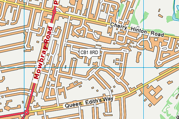 CB1 8RD map - OS VectorMap District (Ordnance Survey)