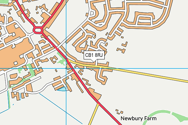 CB1 8RJ map - OS VectorMap District (Ordnance Survey)