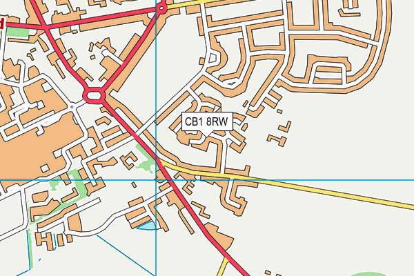 CB1 8RW map - OS VectorMap District (Ordnance Survey)