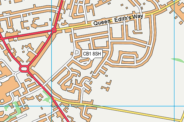 CB1 8SH map - OS VectorMap District (Ordnance Survey)