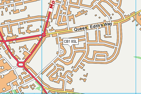 CB1 8SL map - OS VectorMap District (Ordnance Survey)