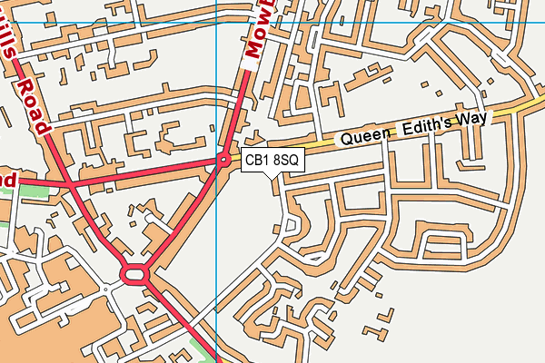 CB1 8SQ map - OS VectorMap District (Ordnance Survey)