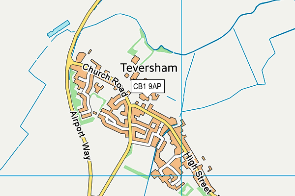 CB1 9AP map - OS VectorMap District (Ordnance Survey)