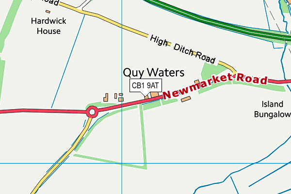 CB1 9AT map - OS VectorMap District (Ordnance Survey)