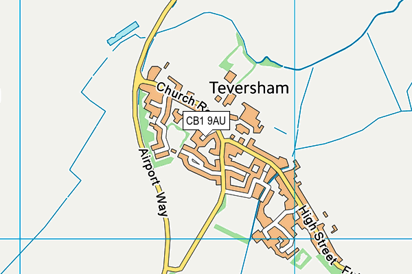 CB1 9AU map - OS VectorMap District (Ordnance Survey)