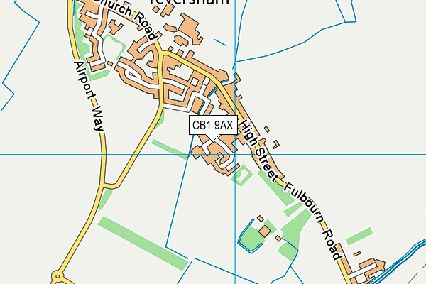 CB1 9AX map - OS VectorMap District (Ordnance Survey)