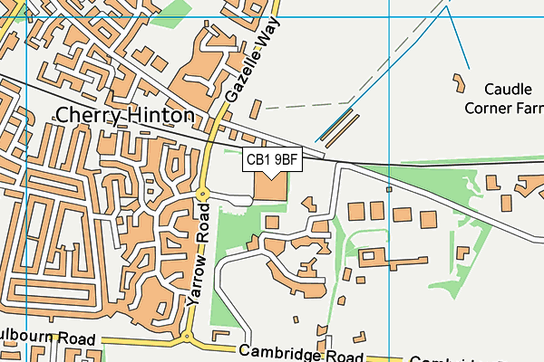 CB1 9BF map - OS VectorMap District (Ordnance Survey)