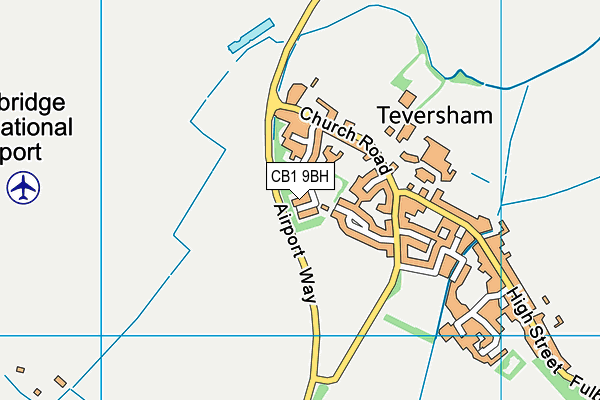 CB1 9BH map - OS VectorMap District (Ordnance Survey)