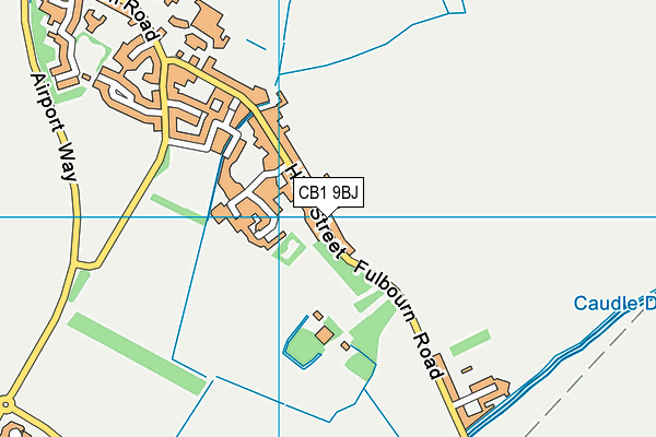 Teversham Recreation Ground map (CB1 9BJ) - OS VectorMap District (Ordnance Survey)