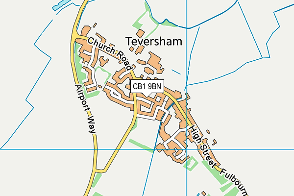 CB1 9BN map - OS VectorMap District (Ordnance Survey)