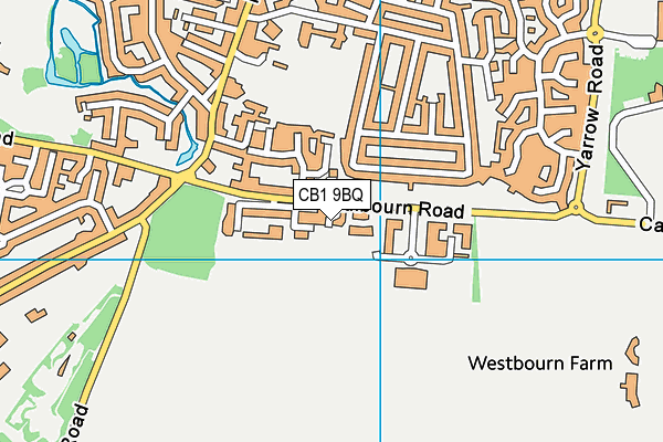 CB1 9BQ map - OS VectorMap District (Ordnance Survey)