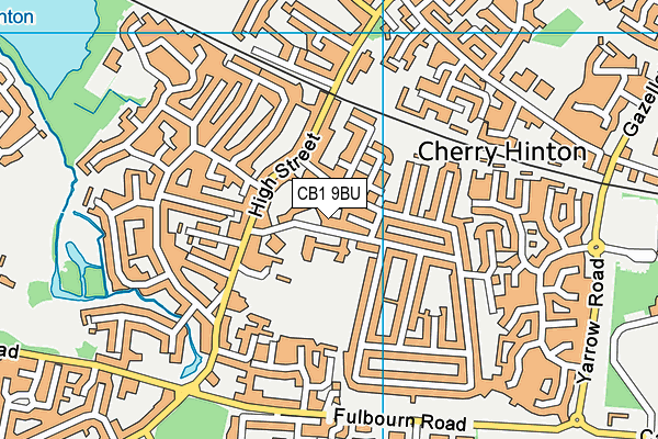 CB1 9BU map - OS VectorMap District (Ordnance Survey)