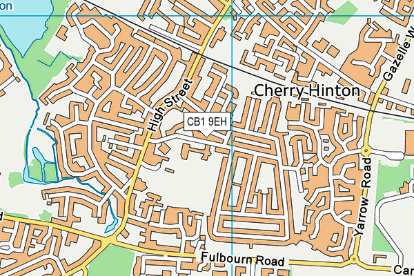 CB1 9EH map - OS VectorMap District (Ordnance Survey)