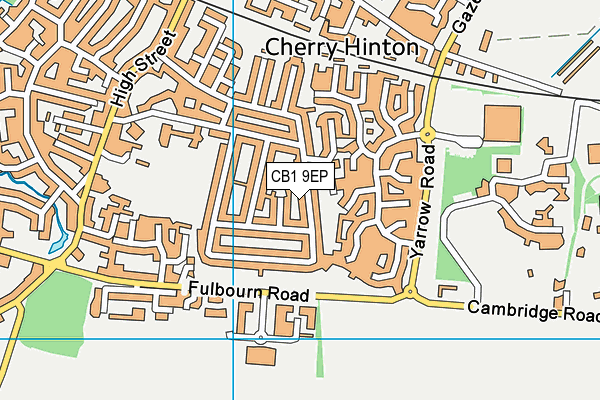 CB1 9EP map - OS VectorMap District (Ordnance Survey)