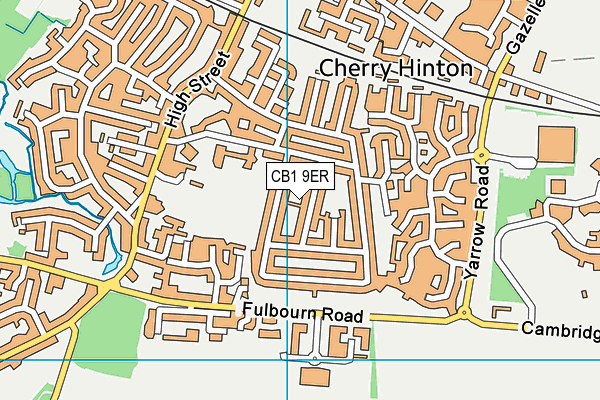 CB1 9ER map - OS VectorMap District (Ordnance Survey)