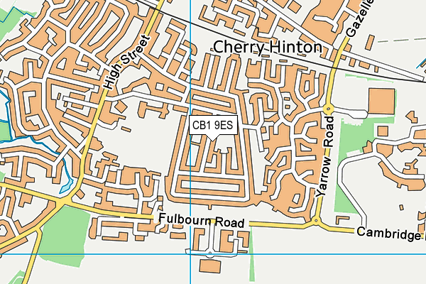 CB1 9ES map - OS VectorMap District (Ordnance Survey)