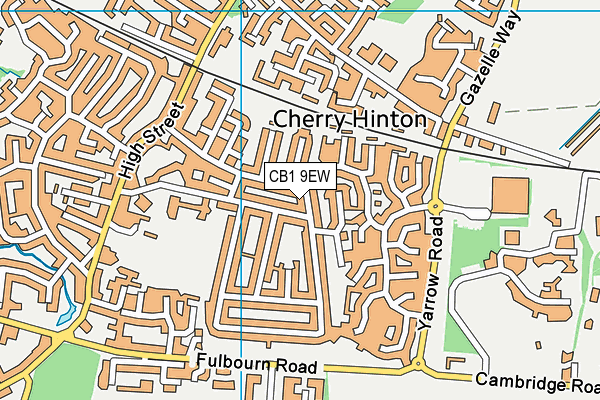CB1 9EW map - OS VectorMap District (Ordnance Survey)
