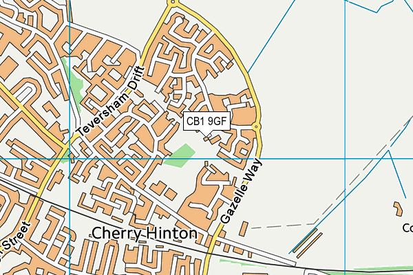 CB1 9GF map - OS VectorMap District (Ordnance Survey)