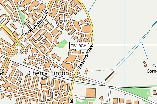 CB1 9GH map - OS VectorMap District (Ordnance Survey)
