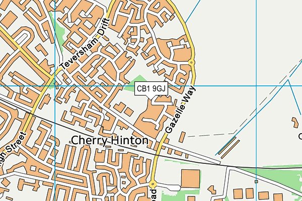 CB1 9GJ map - OS VectorMap District (Ordnance Survey)