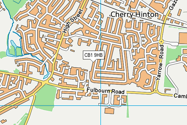CB1 9HB map - OS VectorMap District (Ordnance Survey)