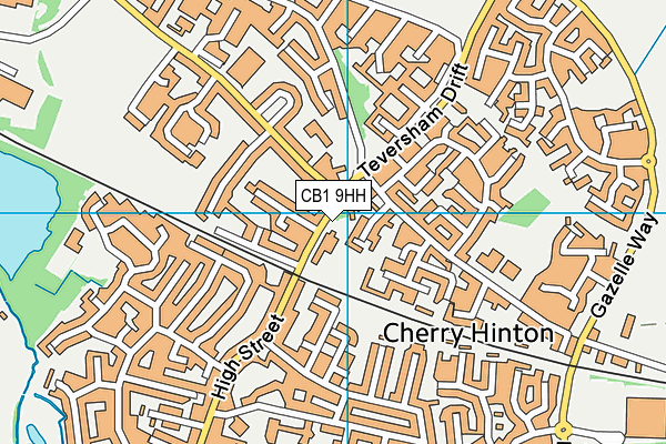 Cherry Hinton Church of England Voluntary Controlled Primary School map (CB1 9HH) - OS VectorMap District (Ordnance Survey)