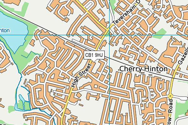 CB1 9HJ map - OS VectorMap District (Ordnance Survey)