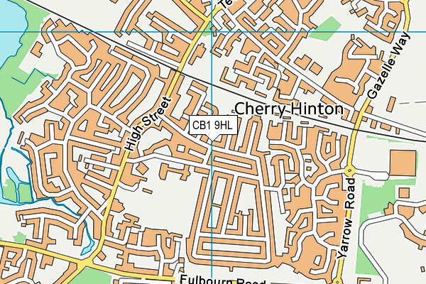 CB1 9HL map - OS VectorMap District (Ordnance Survey)