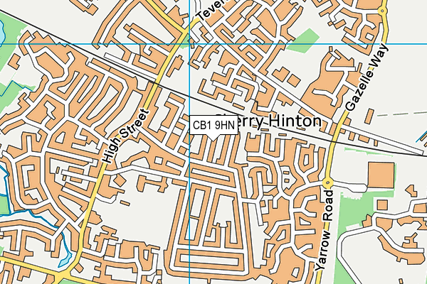 CB1 9HN map - OS VectorMap District (Ordnance Survey)