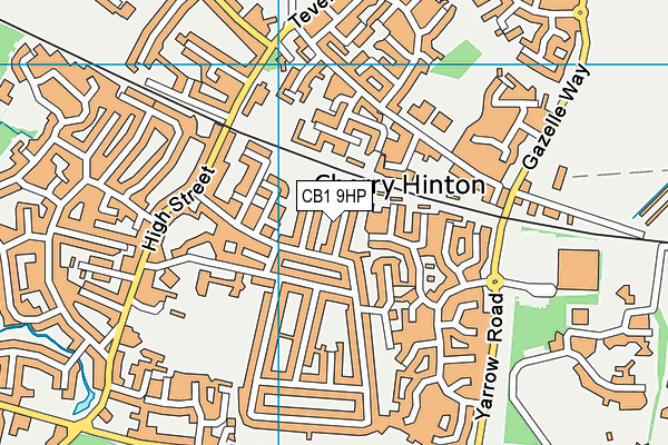 CB1 9HP map - OS VectorMap District (Ordnance Survey)