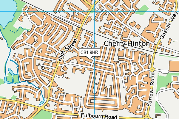 CB1 9HR map - OS VectorMap District (Ordnance Survey)